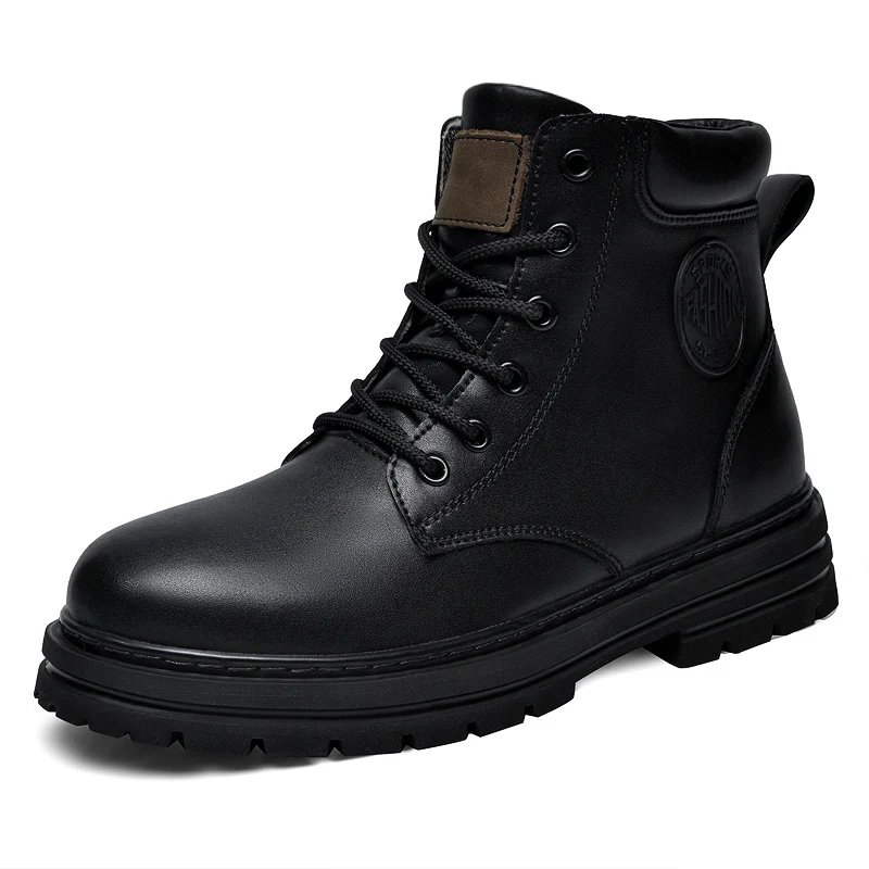 Suede Ankle Boot - Big Size 49 50 Winter Black