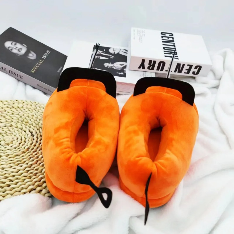Fluffy Fur Slipper - Anime Chainsaw Man Pochita House Slipper