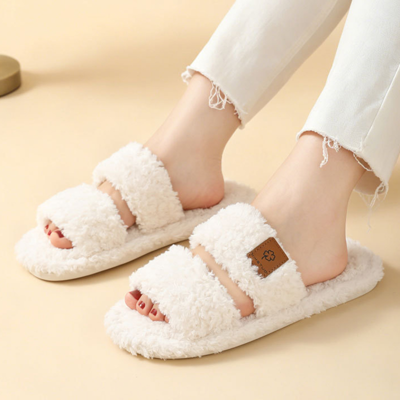 Fluffy Fur Slipper - Autumn Winter Flat Sole Fluffy Home