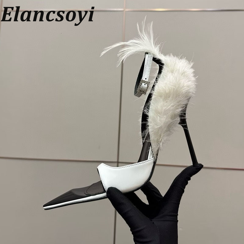 Pumps women's feather trimmed  - Women Shoes Size 7 评论和价格