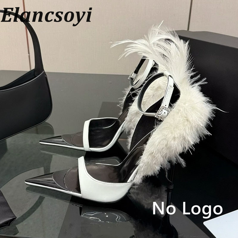 Pumps women's feather trimmed  - Women Shoes Size 7 评论和价格