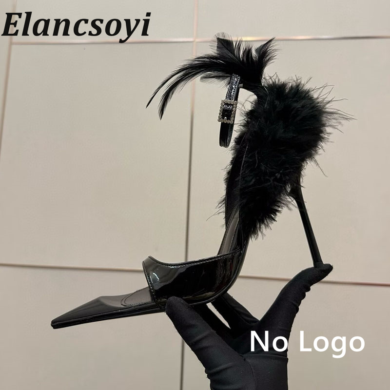 Pumps women's feather trimmed  - Women Shoes Size 7 评论和价格
