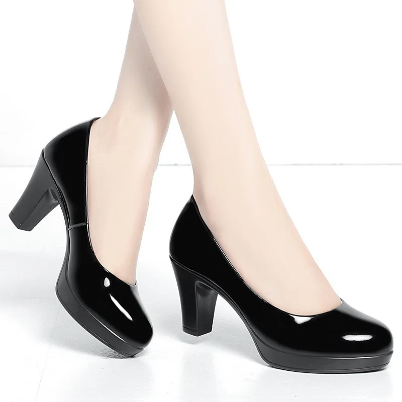 6cm 8cm Plus Size 34-42 Elegan - Patent Leather Pump 评论和价格