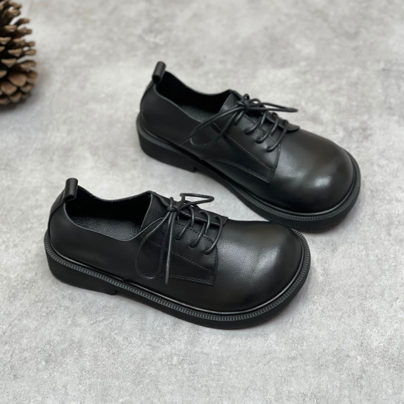 Women's Retro Genuine Leather  - Shoes For Women Flats 评论和价格