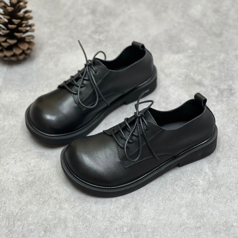 Women's Retro Genuine Leather  - Shoes For Women Flats 评论和价格