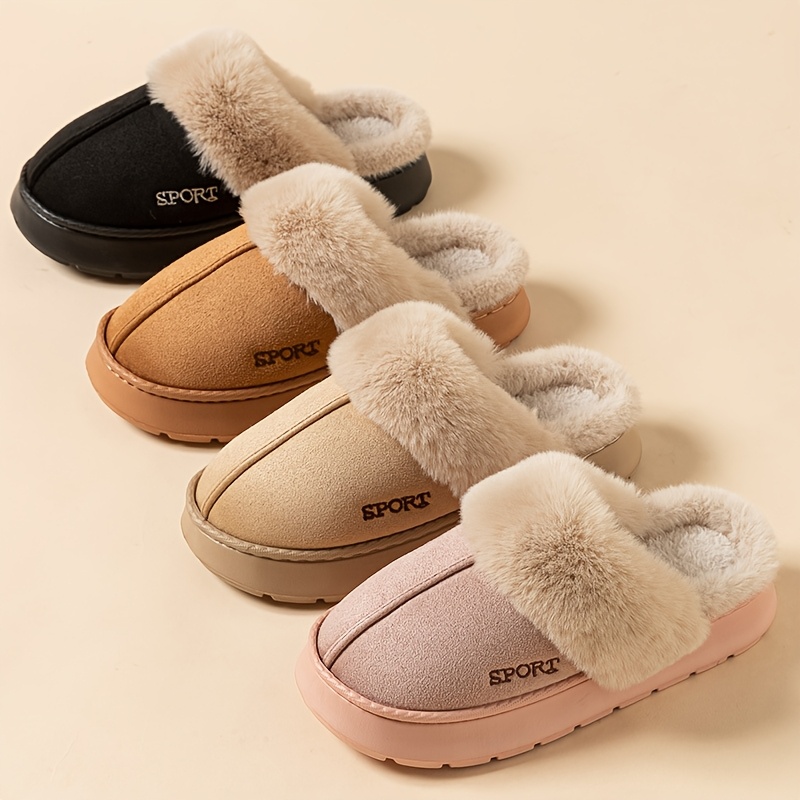Winter Warm Sports Fluffy Slip - Fluffy Fur Slipper 评论和价格