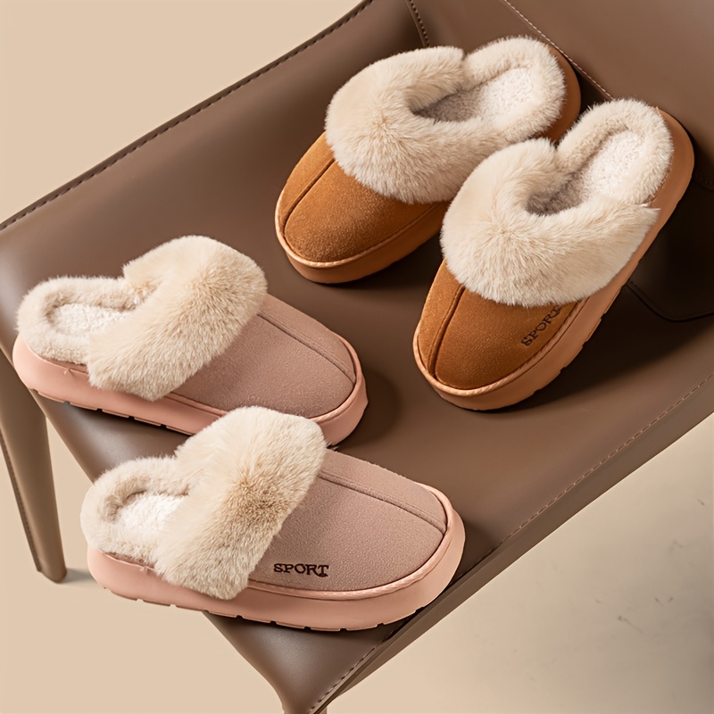 Winter Warm Sports Fluffy Slip - Fluffy Fur Slipper 评论和价格
