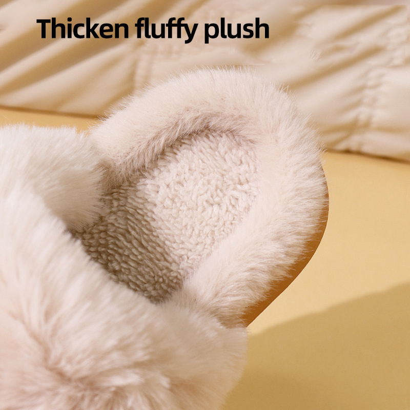 Winter Warm Sports Fluffy Slip - Fluffy Fur Slipper 评论和价格