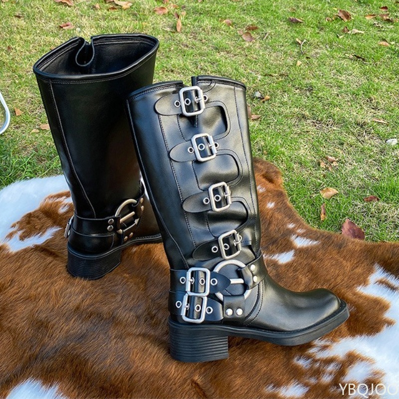 Belt buckle retro high boots n - Suede Ankle Boot 评论和价格