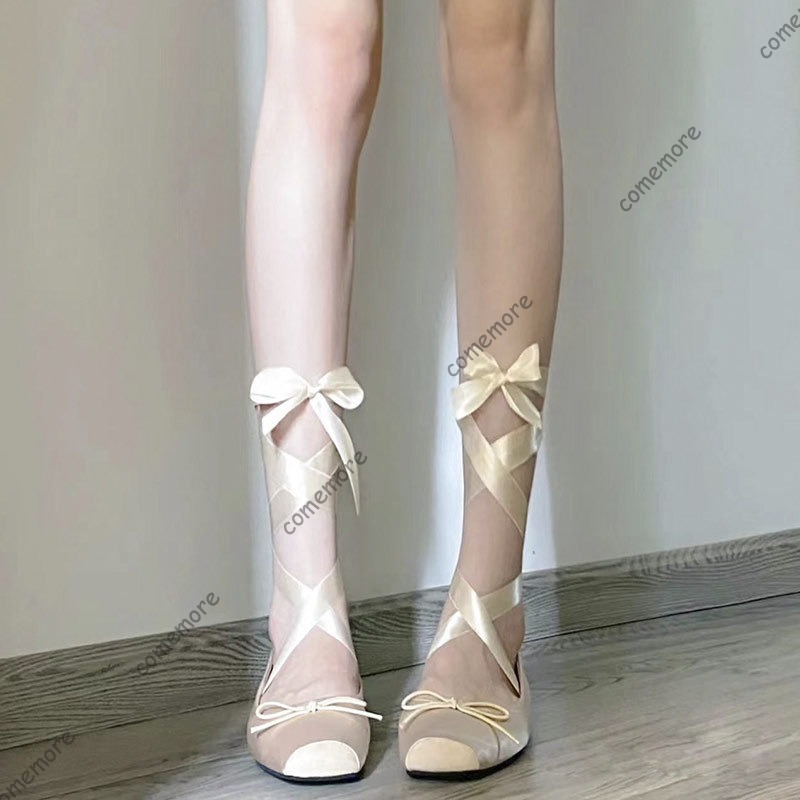 Women's Satin Ribbon Tie Balle - Shoes For Women Flats 评论和价格