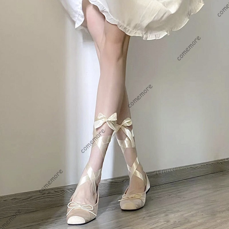 Women's Satin Ribbon Tie Balle - Shoes For Women Flats 评论和价格