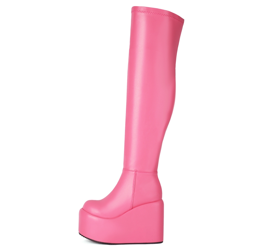 Platform Over-the-Knee High Bo - Women Shoes Size 7 评论和价格