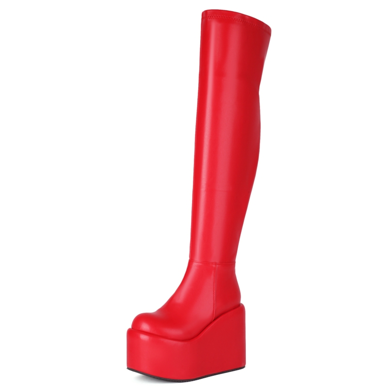 Platform Over-the-Knee High Bo - Women Shoes Size 7 评论和价格